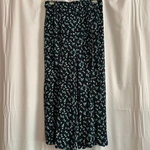 J Jill Floral Tie Front Split Wide Leg Palazzo Pants, Size S, NWT